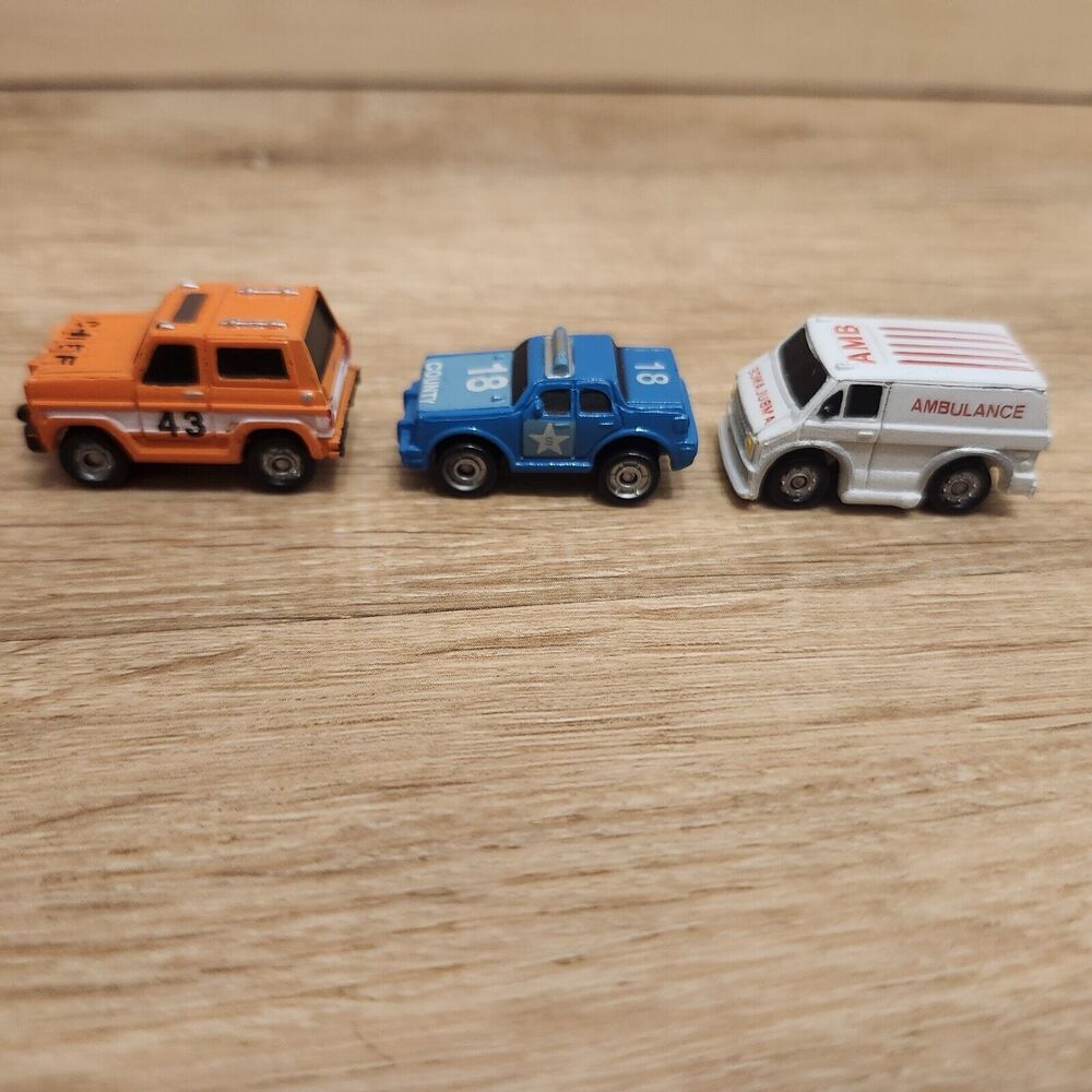 1989 Micro Machines County Patrol Police Chief Ambulance Emergency Vehicles Lot